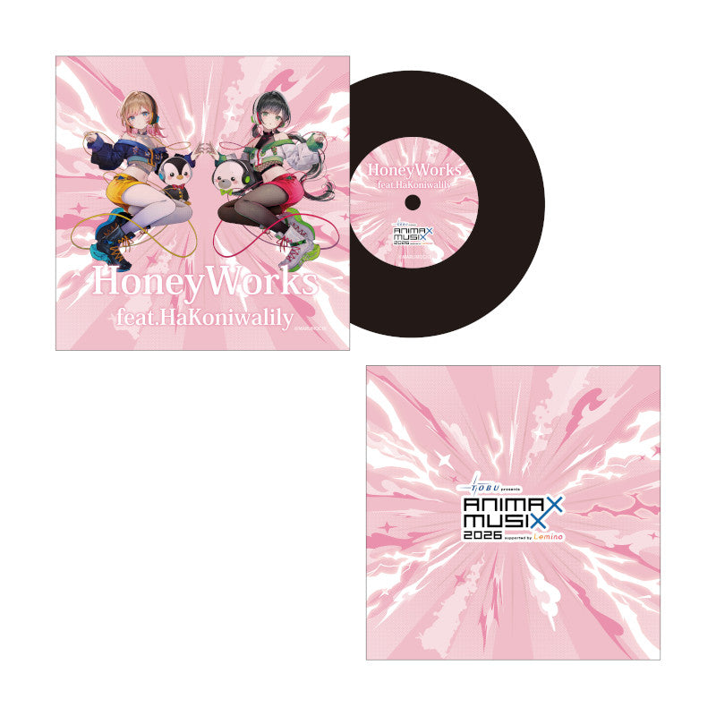 レコード風アクリルコースター