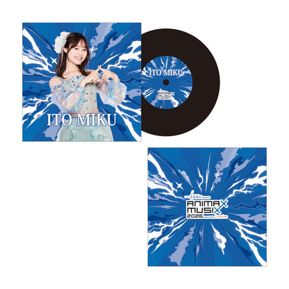 レコード風アクリルコースター